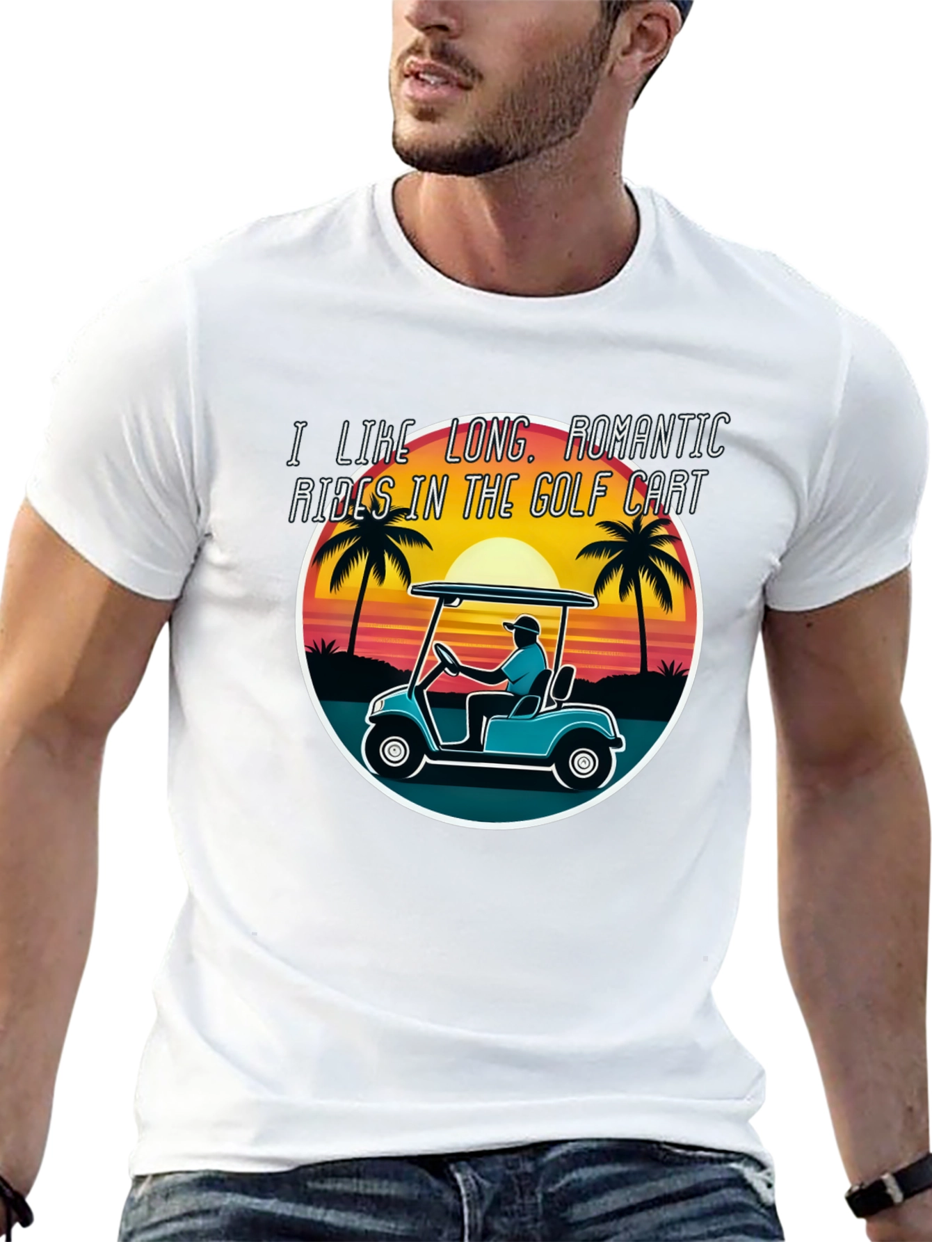 Golf Cart Romantic Rides Graphic Tee