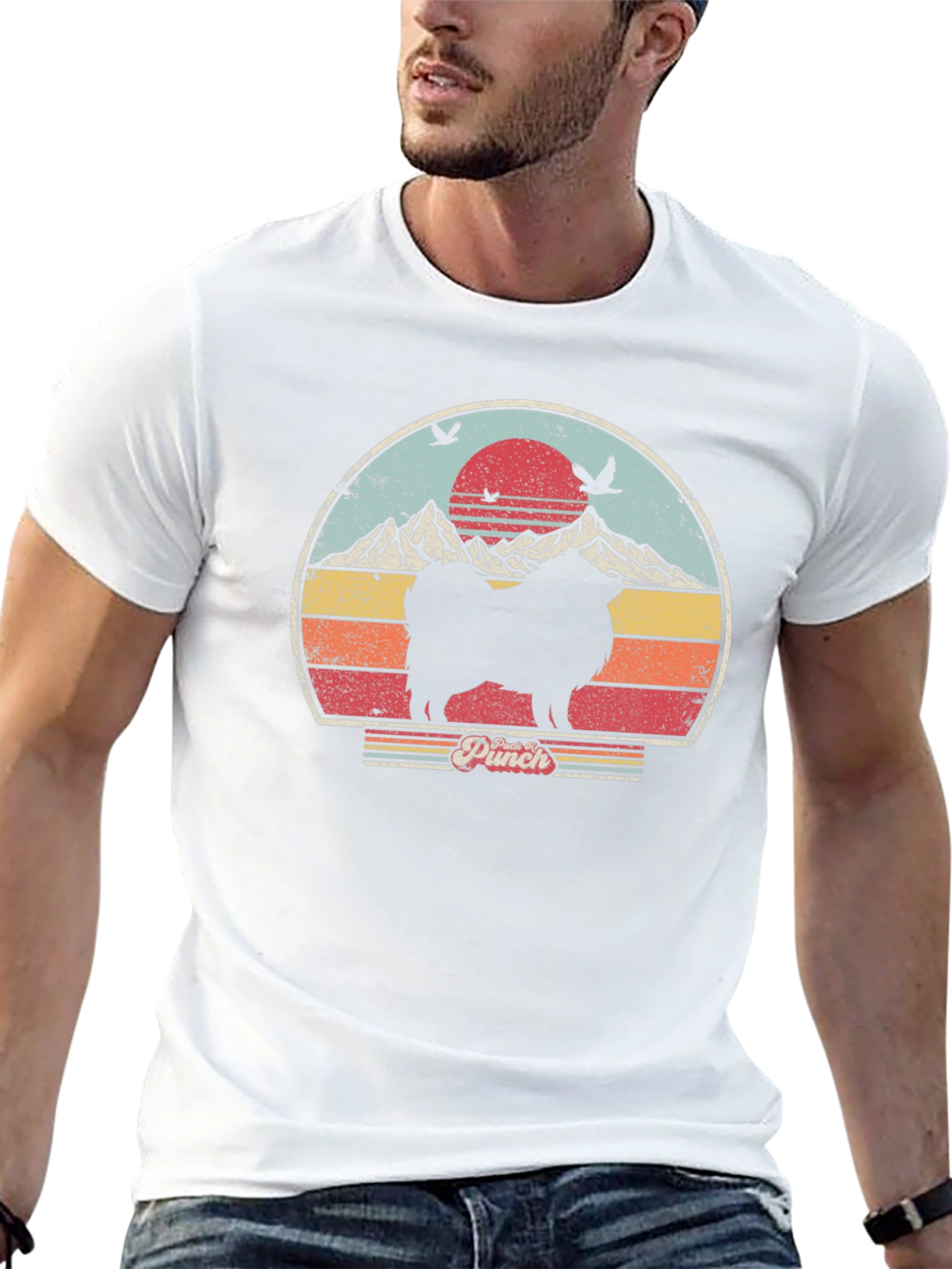 Retro Spitz Silhouette T-Shirt