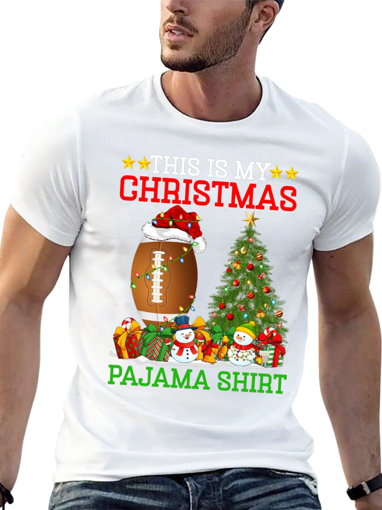 Christmas Football Pajama Shirt