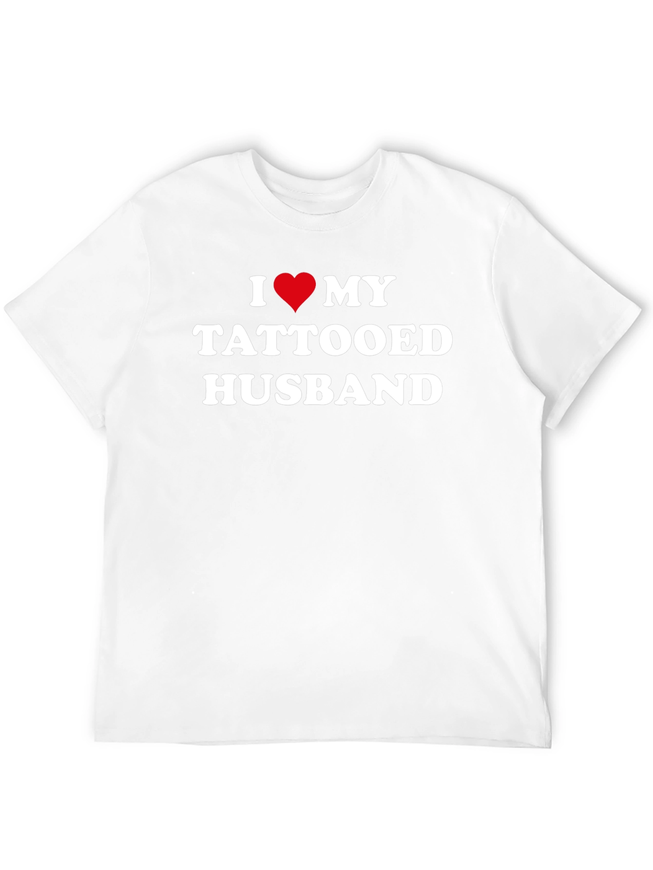 I Heart My Tattooed Husband Black T-Shirt