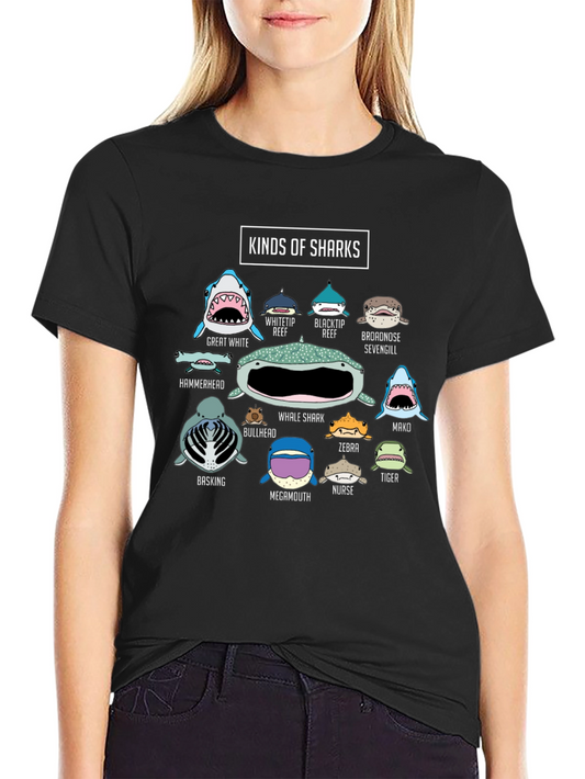 Kinds of Sharks T-Shirt - Ocean Lover Tee
