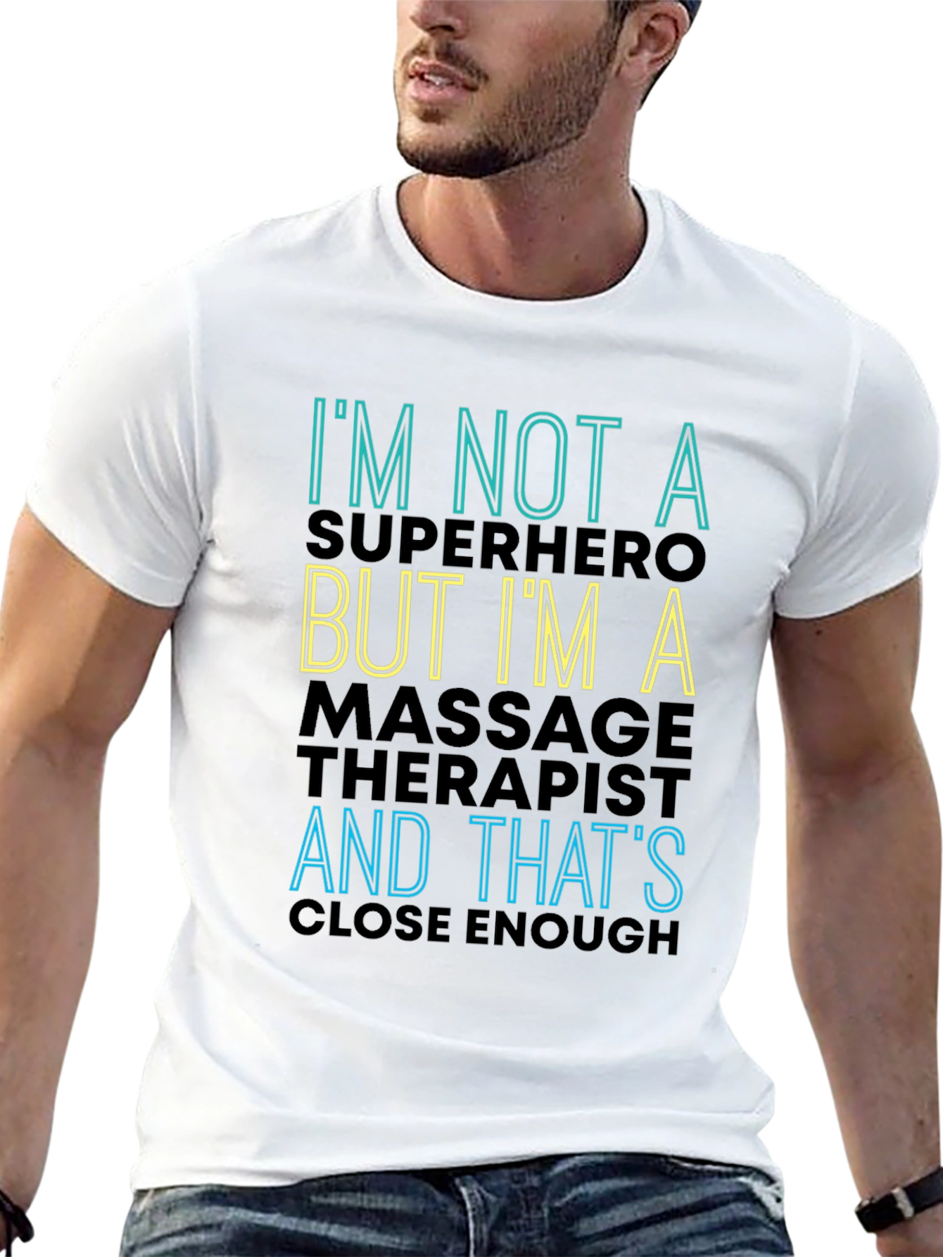 Massage Therapist Superhero Funny T-Shirt