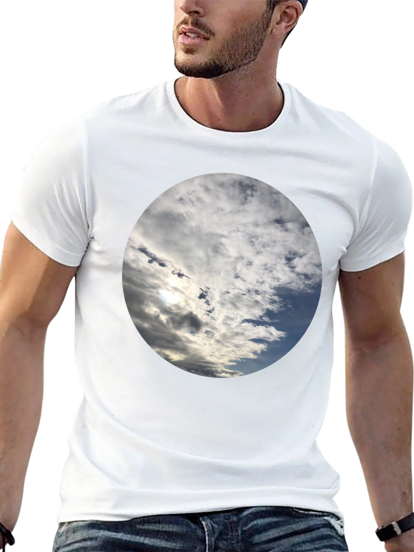 Sky Cloudscape T-Shirt - Stylish Weather Design