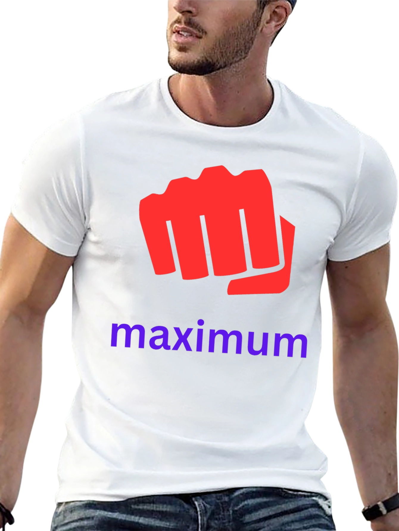 Red Fist Maximum Print Black T-Shirt