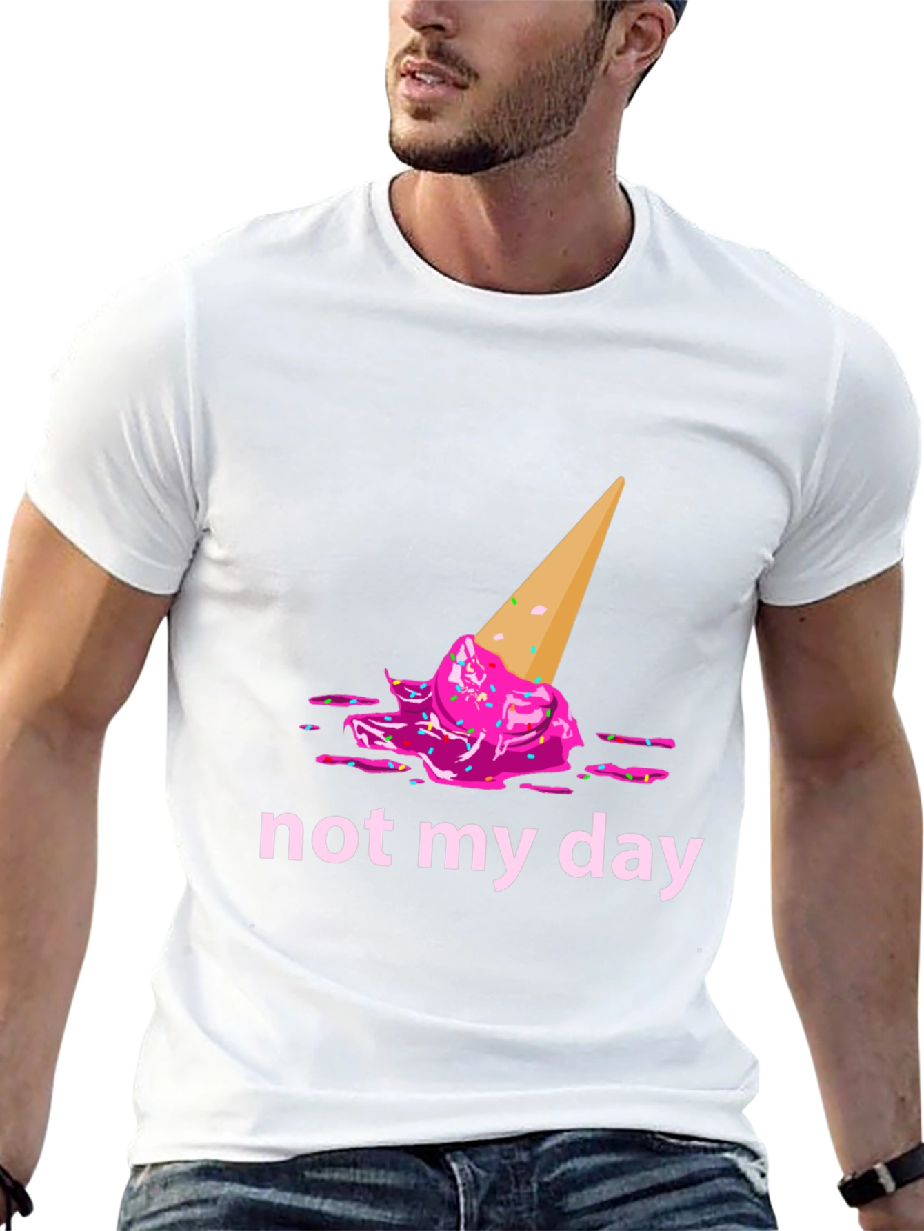 Funny Not My Day Ice Cream Graphic Tee