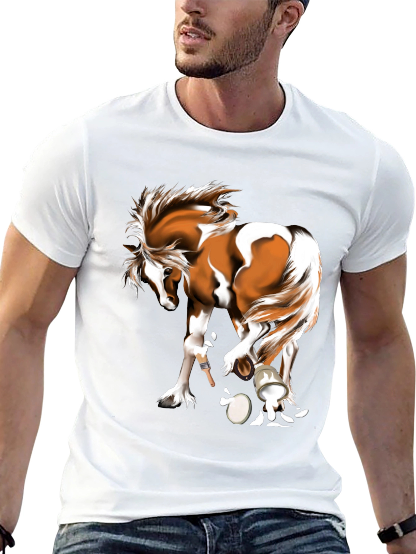 Horse Paint Spill Graphic Tee