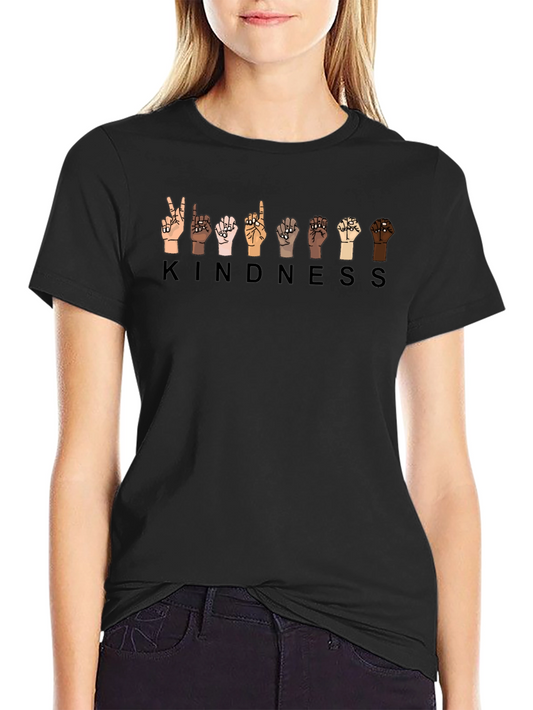 Kindness Sign Language T-Shirt - Black