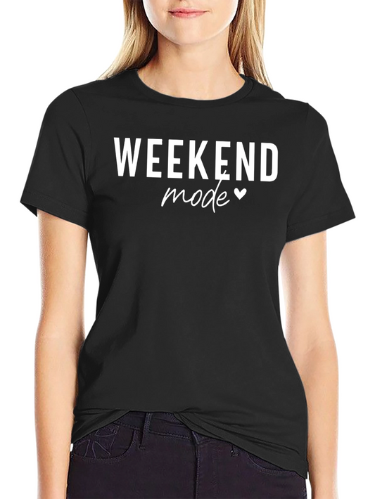 Weekend Mode Graphic Tee - Black T-Shirt