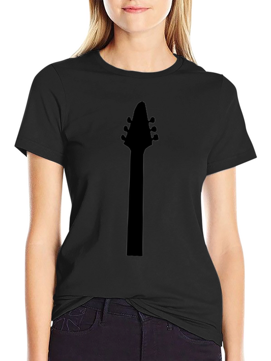 Black Guitar Neck Graphic Tee - Rocker Style