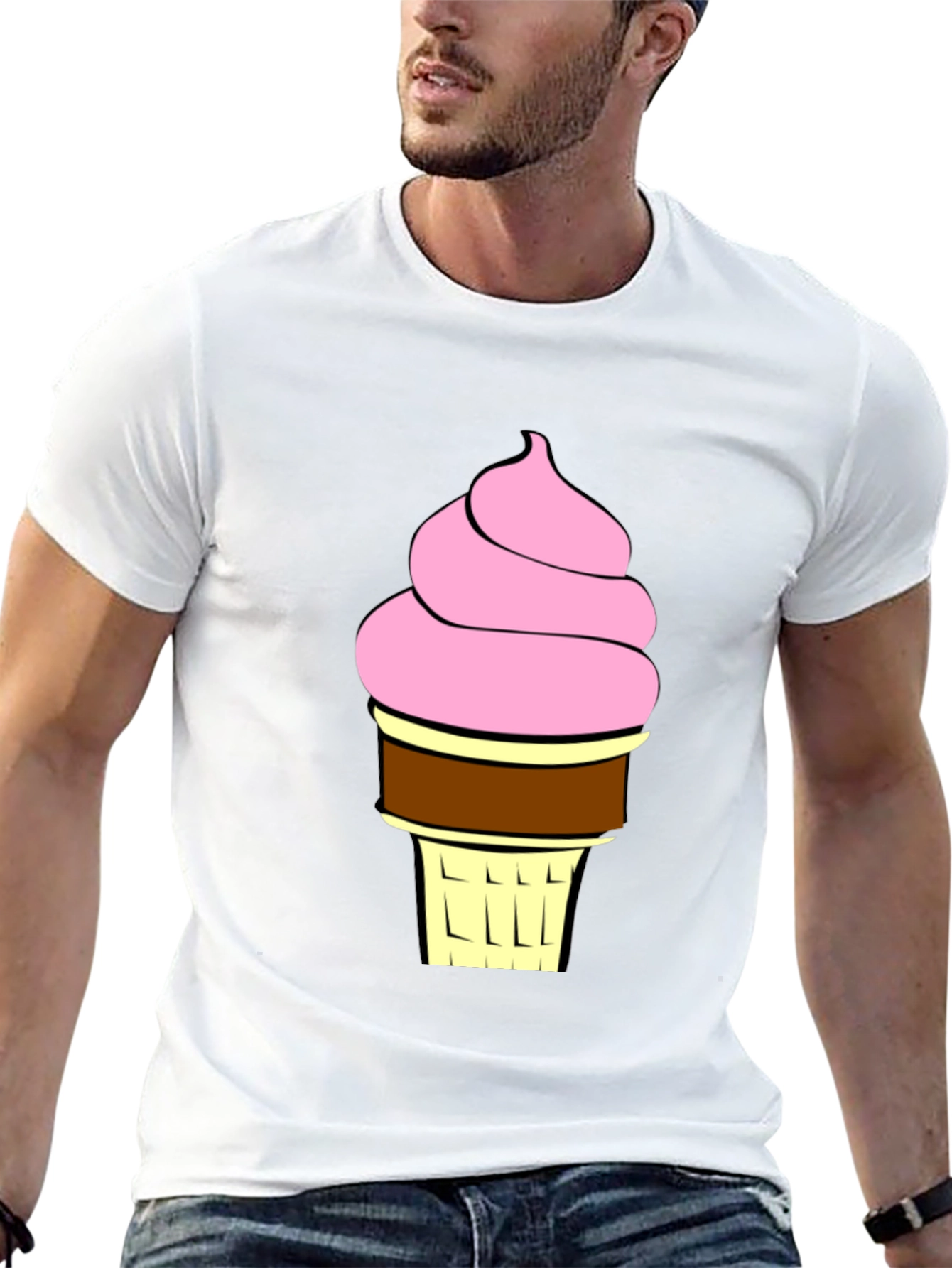 Ice Cream Graphic T-Shirt - Black
