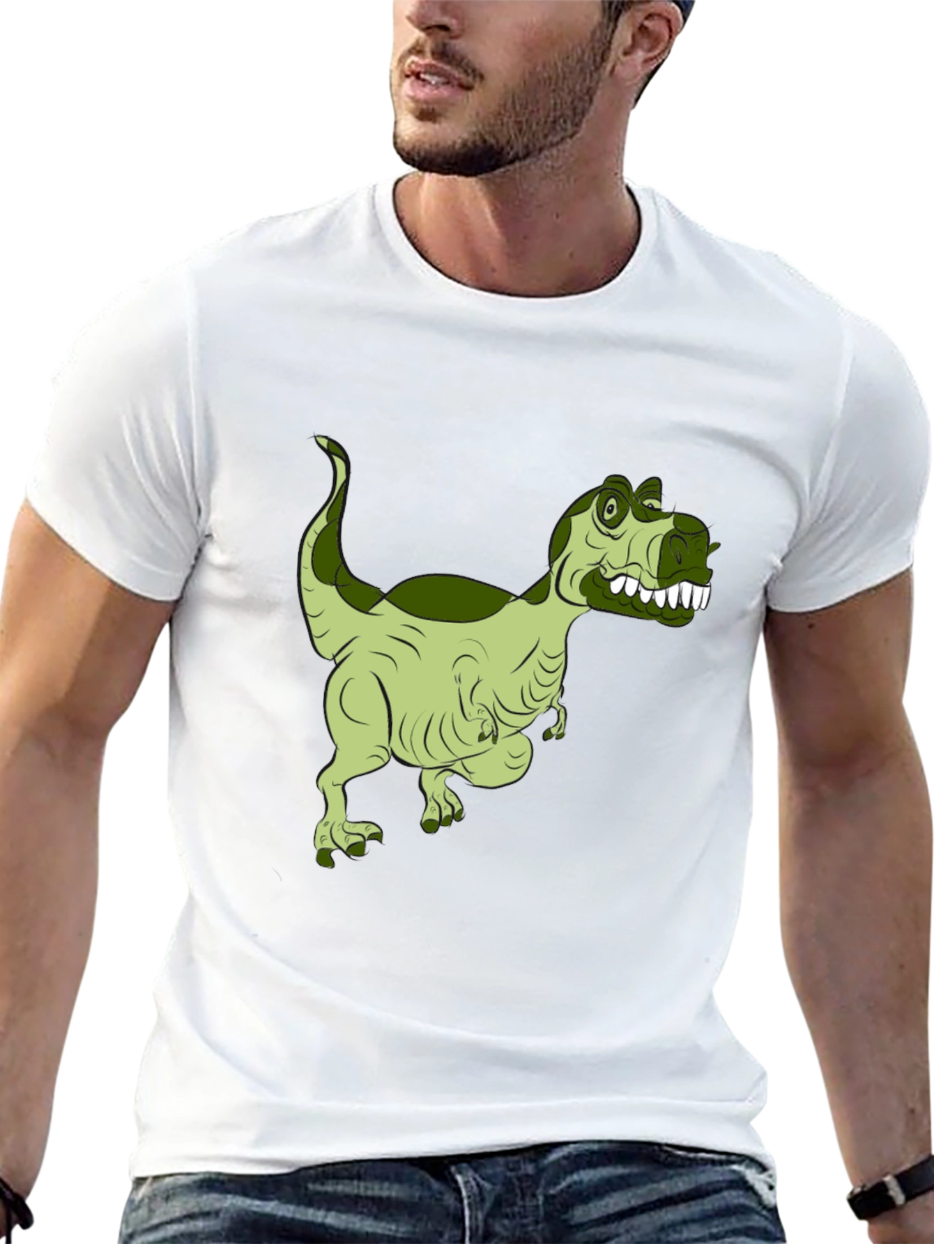 Dinosaur Graphic Print Black T-Shirt