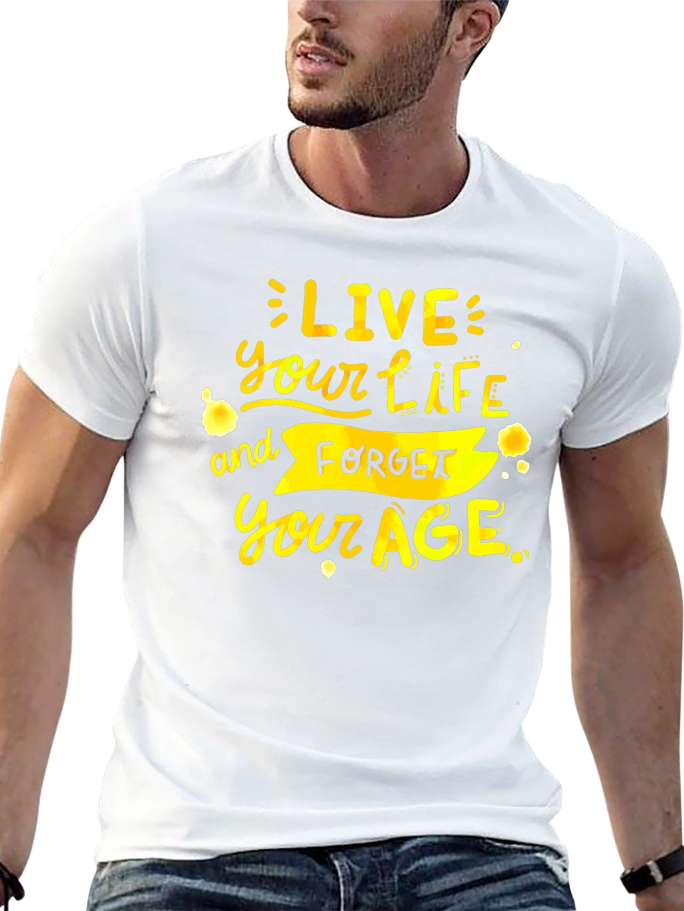 Live Your Life Graphic Tee - Black T-Shirt