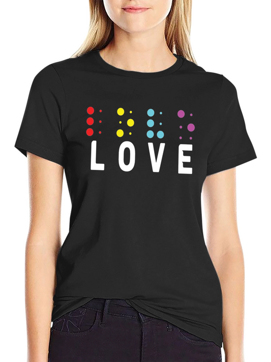 Braille LOVE T-Shirt - Inclusive & Stylish