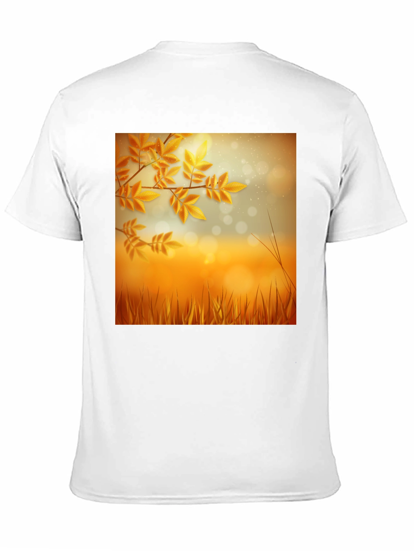Autumn Leaves Graphic Black T-Shirt