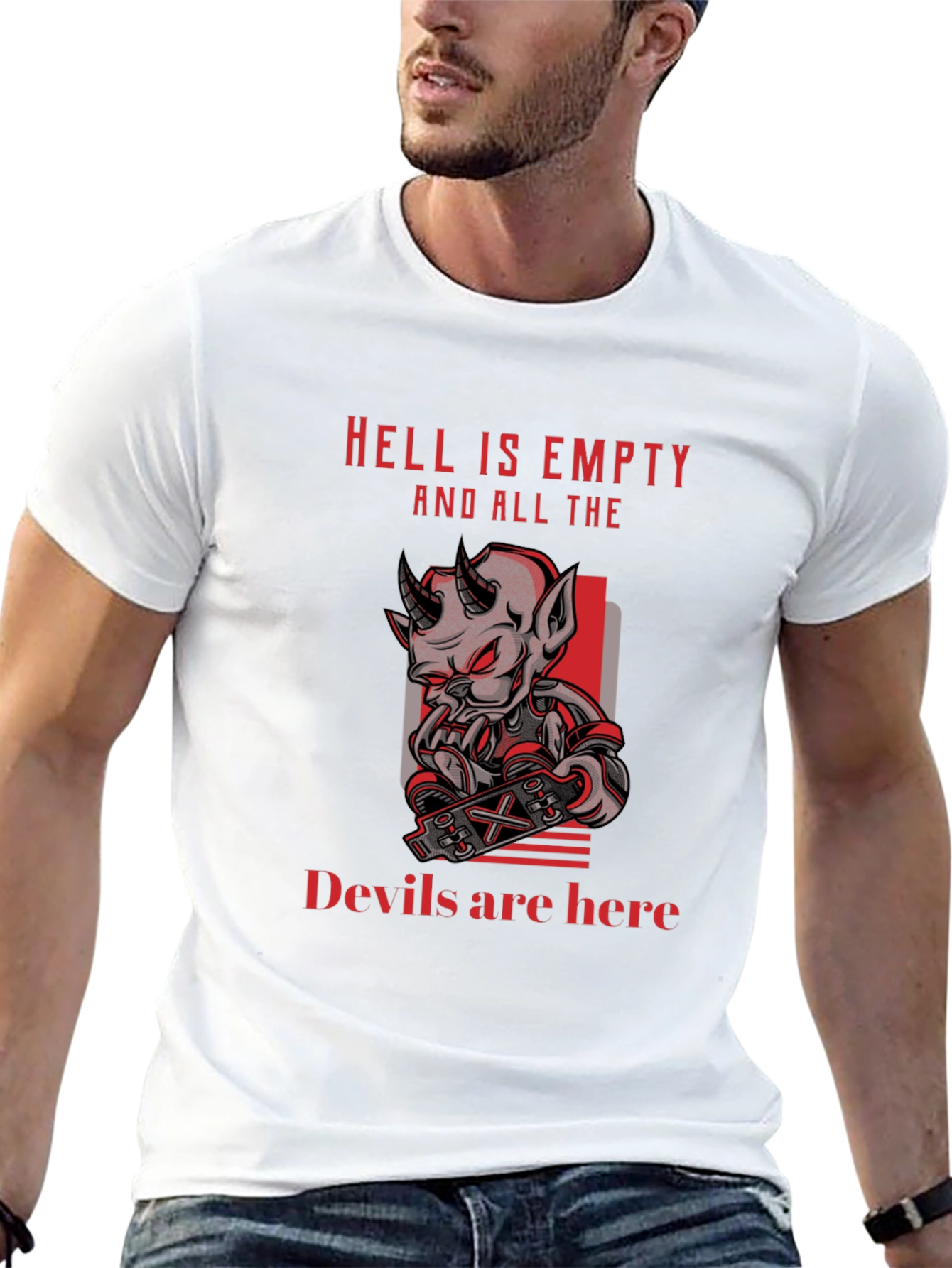 Hell Is Empty Devil Graphic T-Shirt