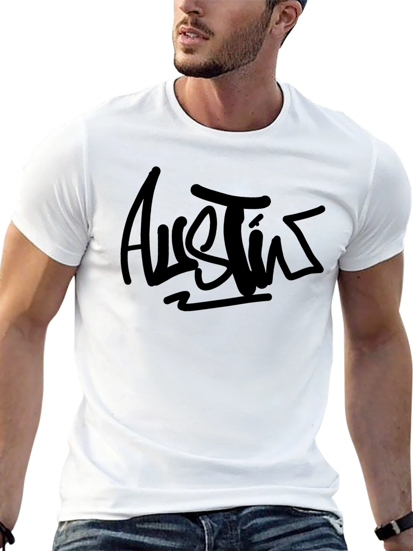 Austin Graphic Black T-Shirt