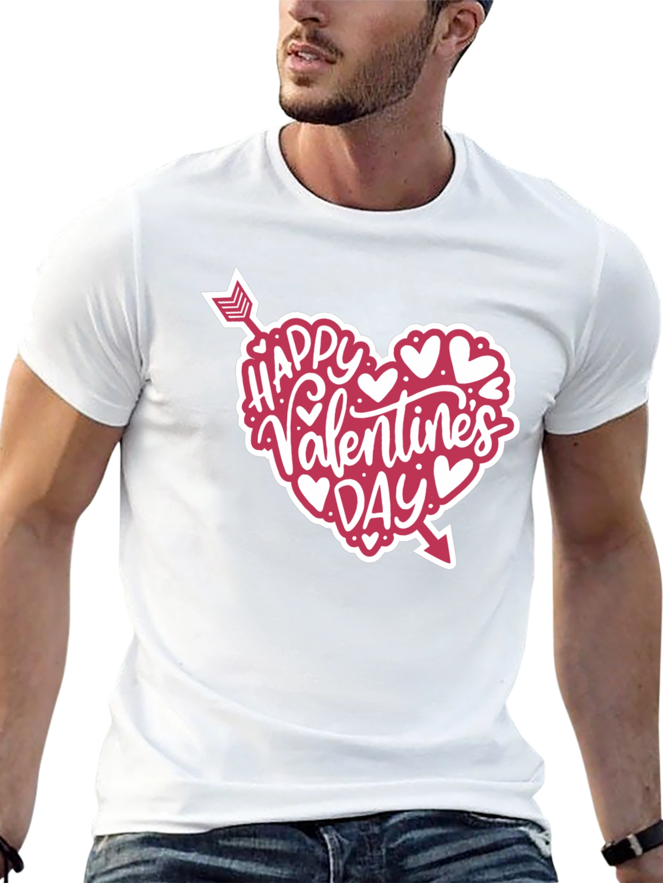 Valentines Day Heart Arrow Graphic Tee