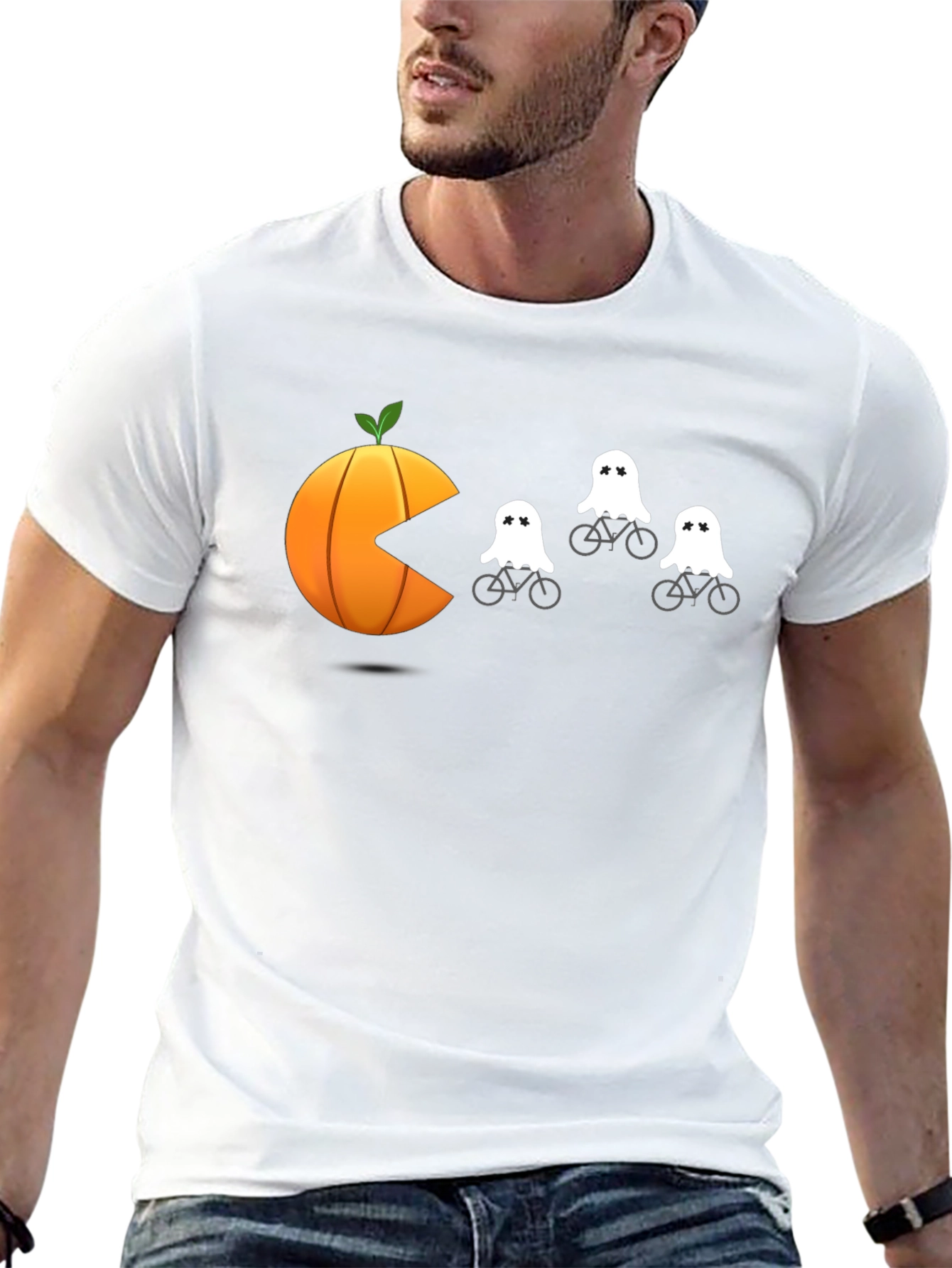 Halloween Ghost Bike T-Shirt