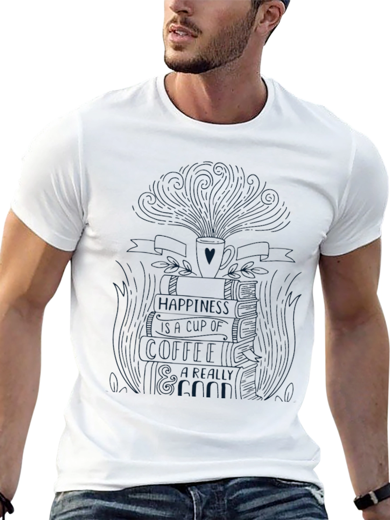 Black Graphic Tee: Find Happiness Within T-Shirt