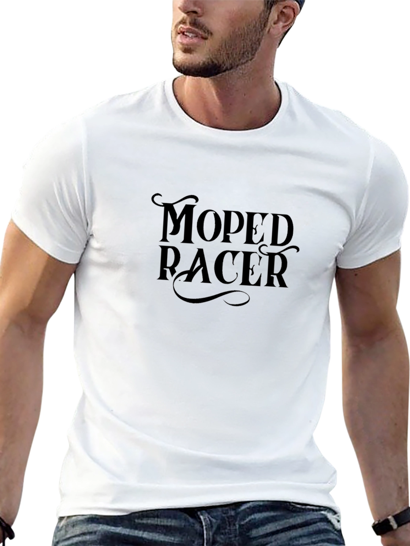 Moped Racer Black Graphic Tee