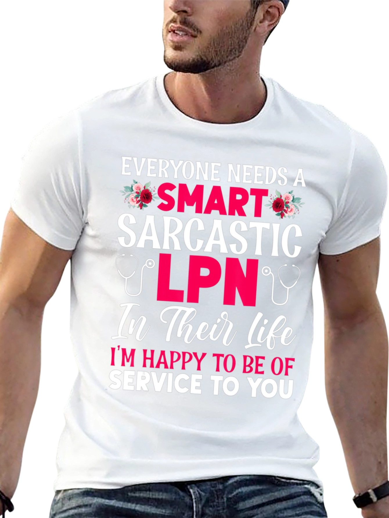 Smart Sarcastic LPN Graphic T-Shirt