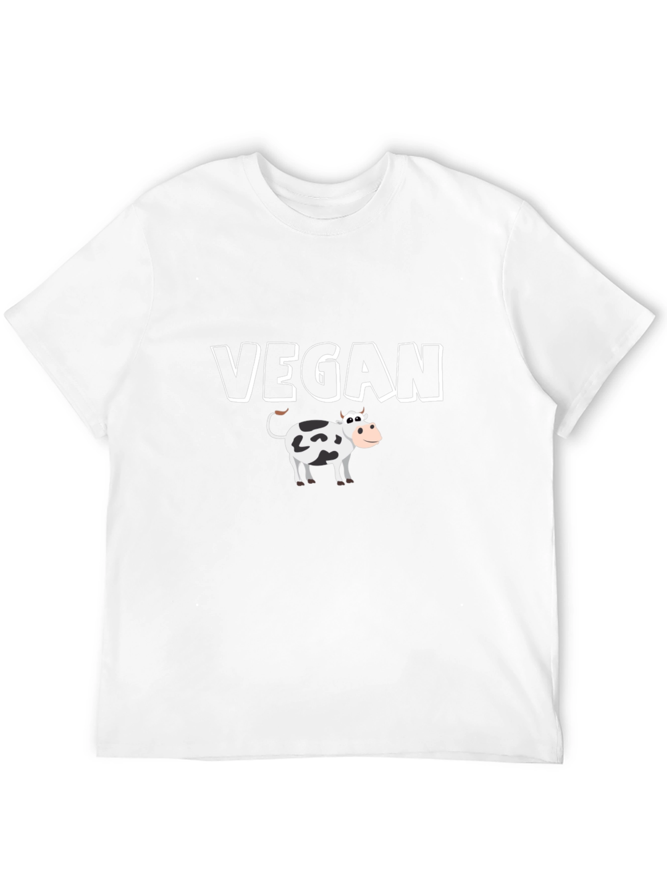 Vegan Cow Graphic Black T-Shirt