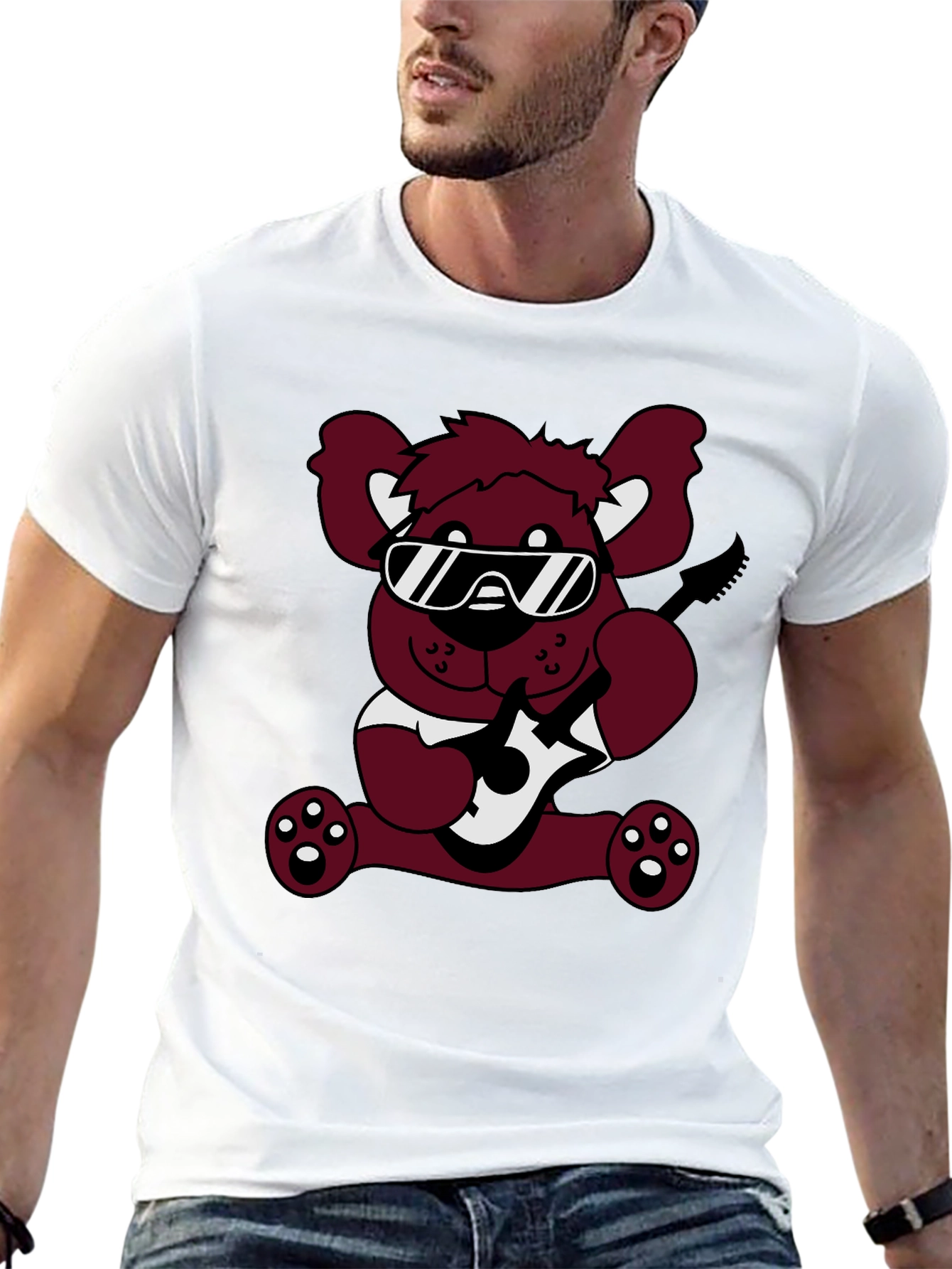 Cool Bear Graphic Tee - Black Cotton T-Shirt