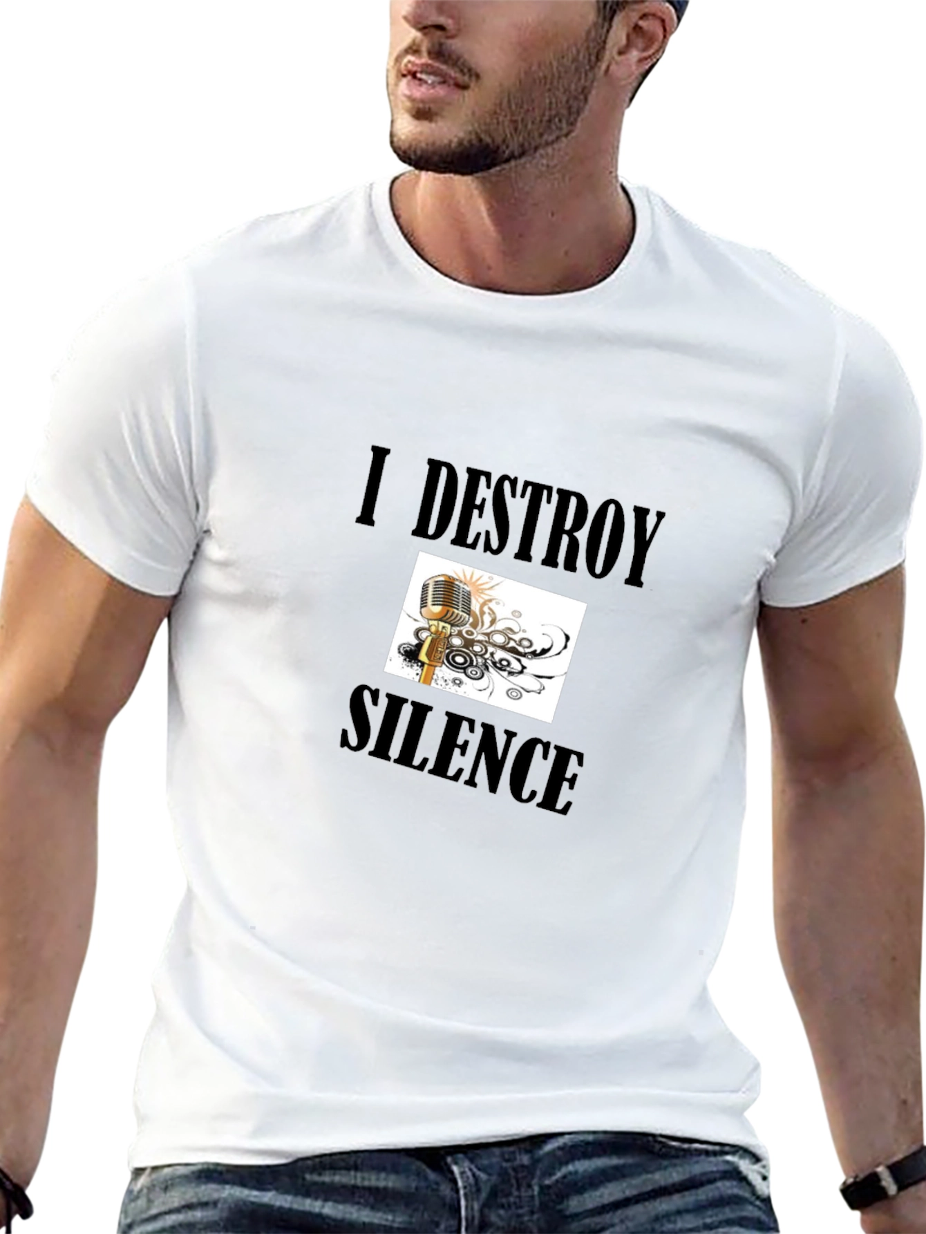 I Destroy Silence Black Graphic Tee