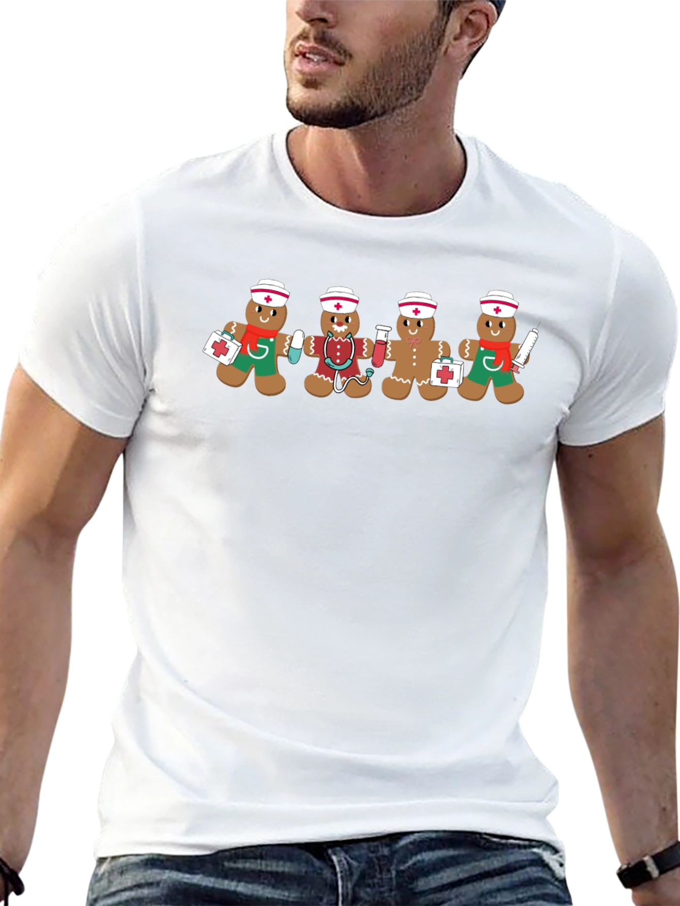 Nurse Gingerbread Holiday T-Shirt