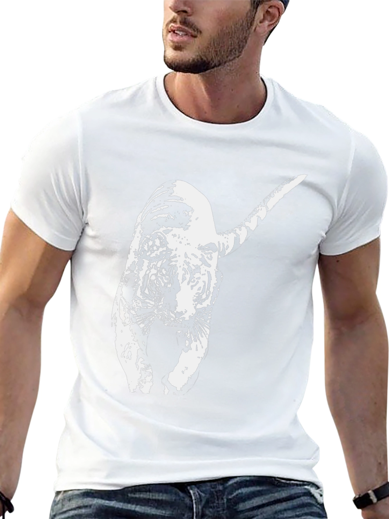 Tiger Graphic Black T-Shirt - Animal Print Tee