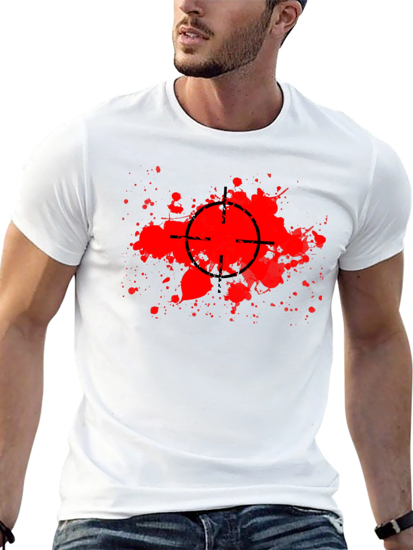 Target Splatter Graphic Black T-Shirt