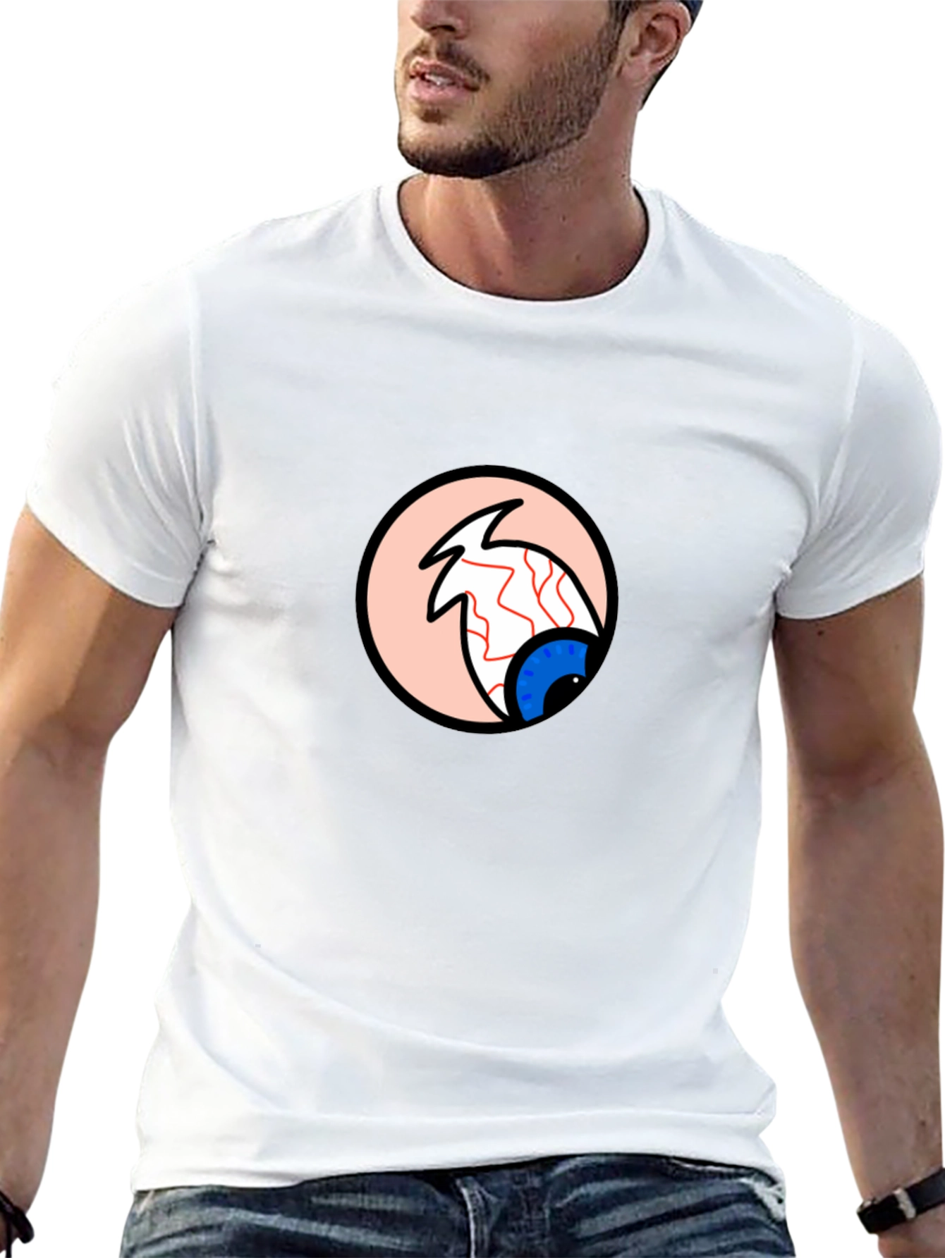 Eye Graphic Tee - Unique Cartoon Eye Design T-Shirt