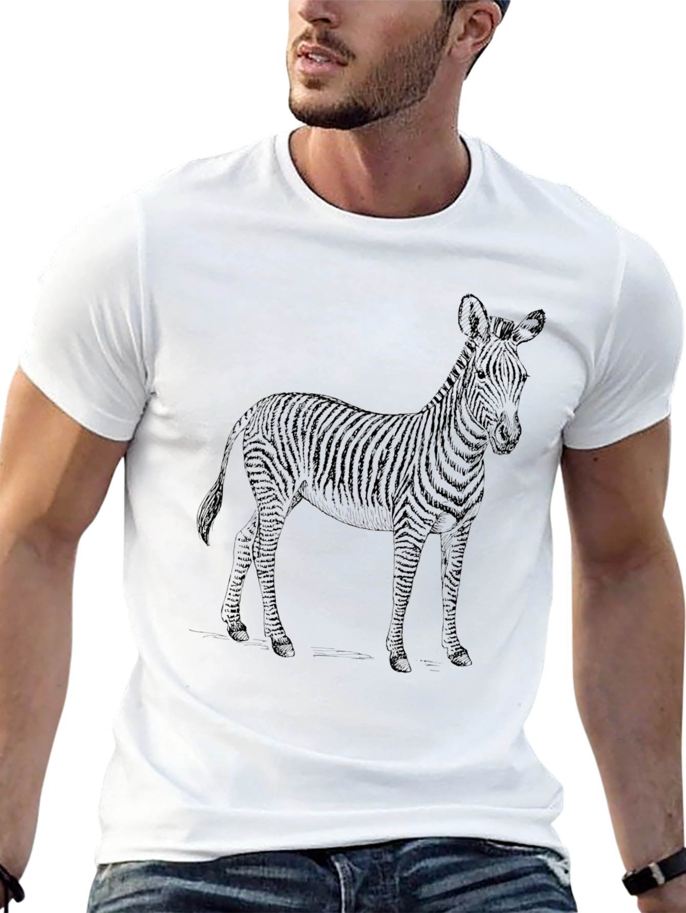 Zebra Graphic Black T-Shirt