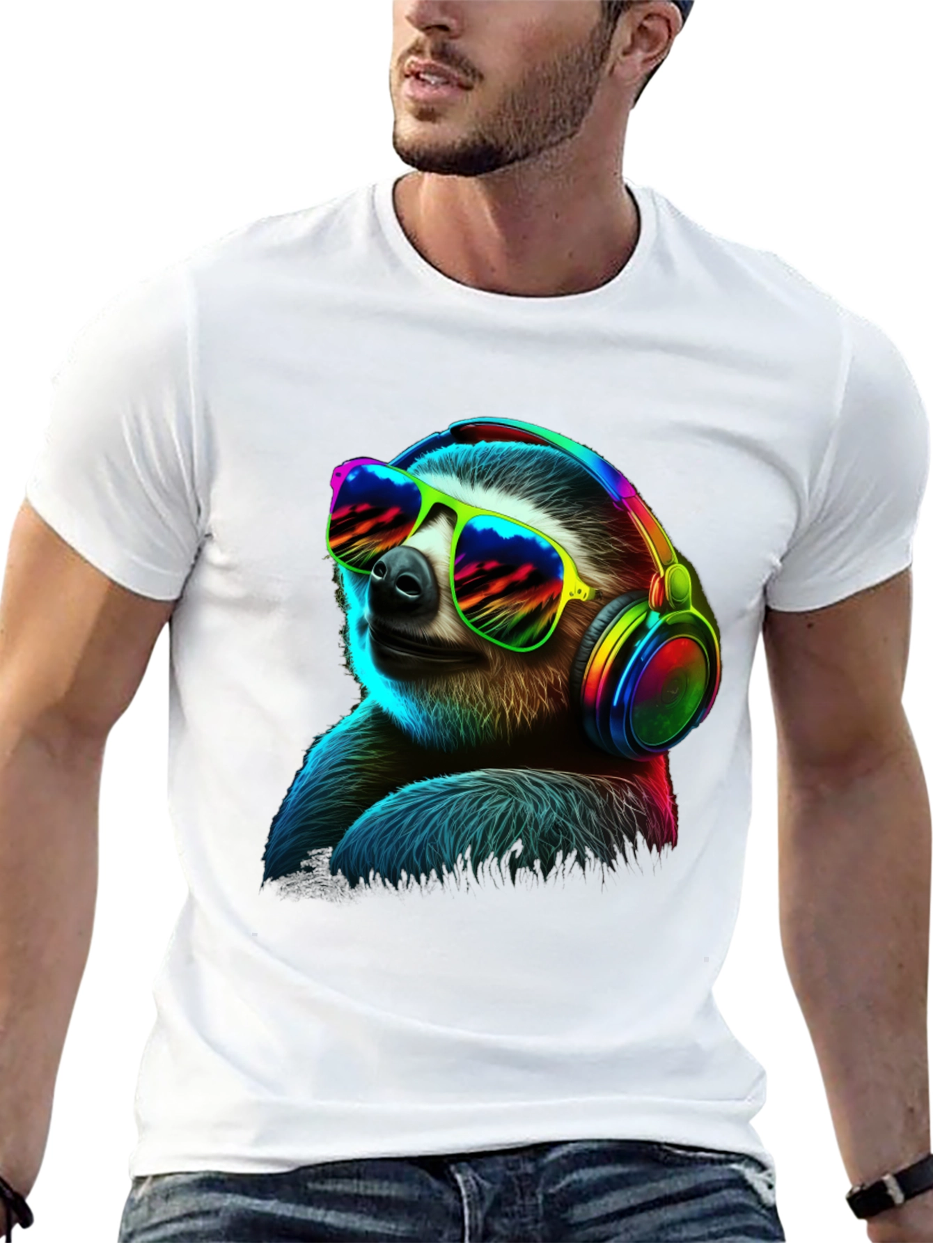 Cool Sloth T-Shirt: Music Lover Style