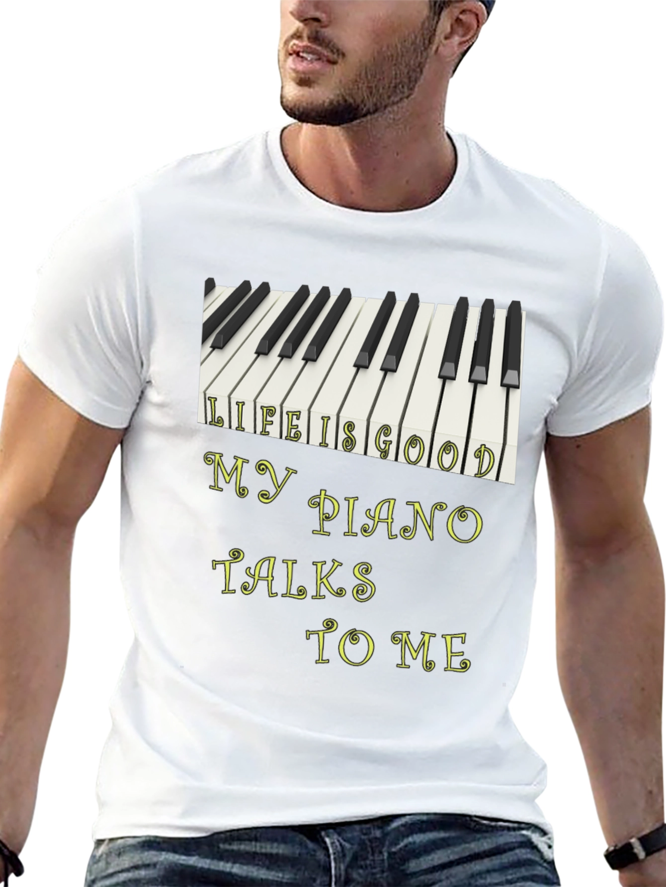Life Is Good Piano T-Shirt