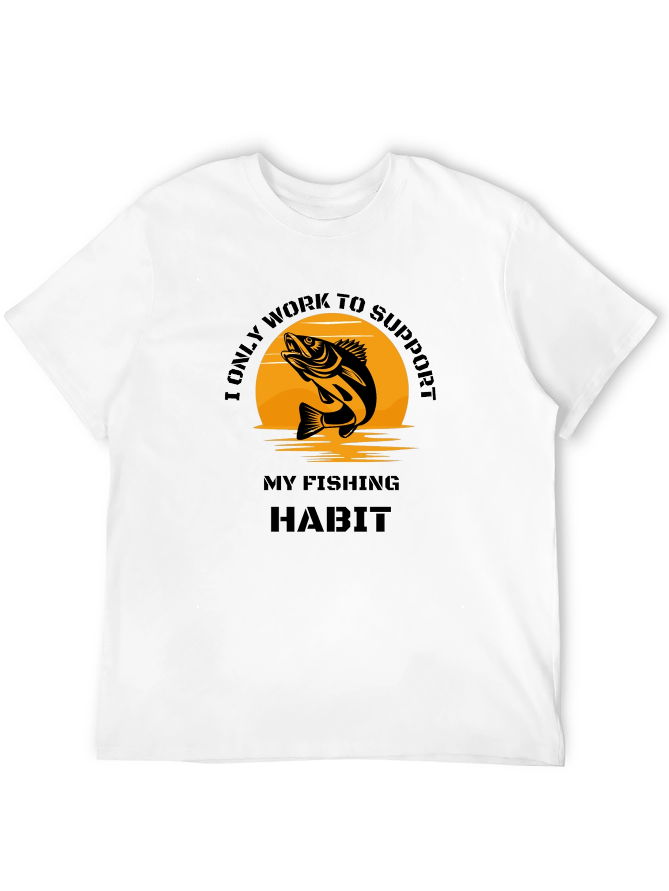 Fishing Habit Graphic Tee - Black