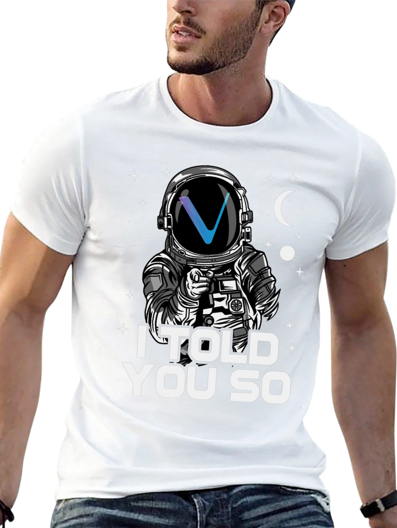 I Told You So T-Shirt Astronaut Crypto Design