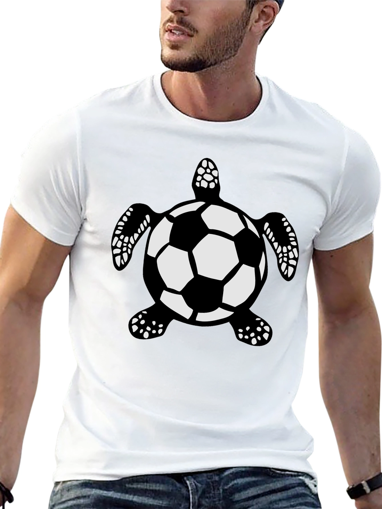Soccer Ball Turtle Black T-Shirt