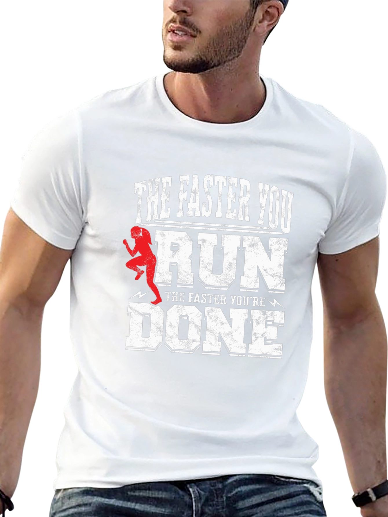 Funny Running T-Shirt - The Faster You Run...