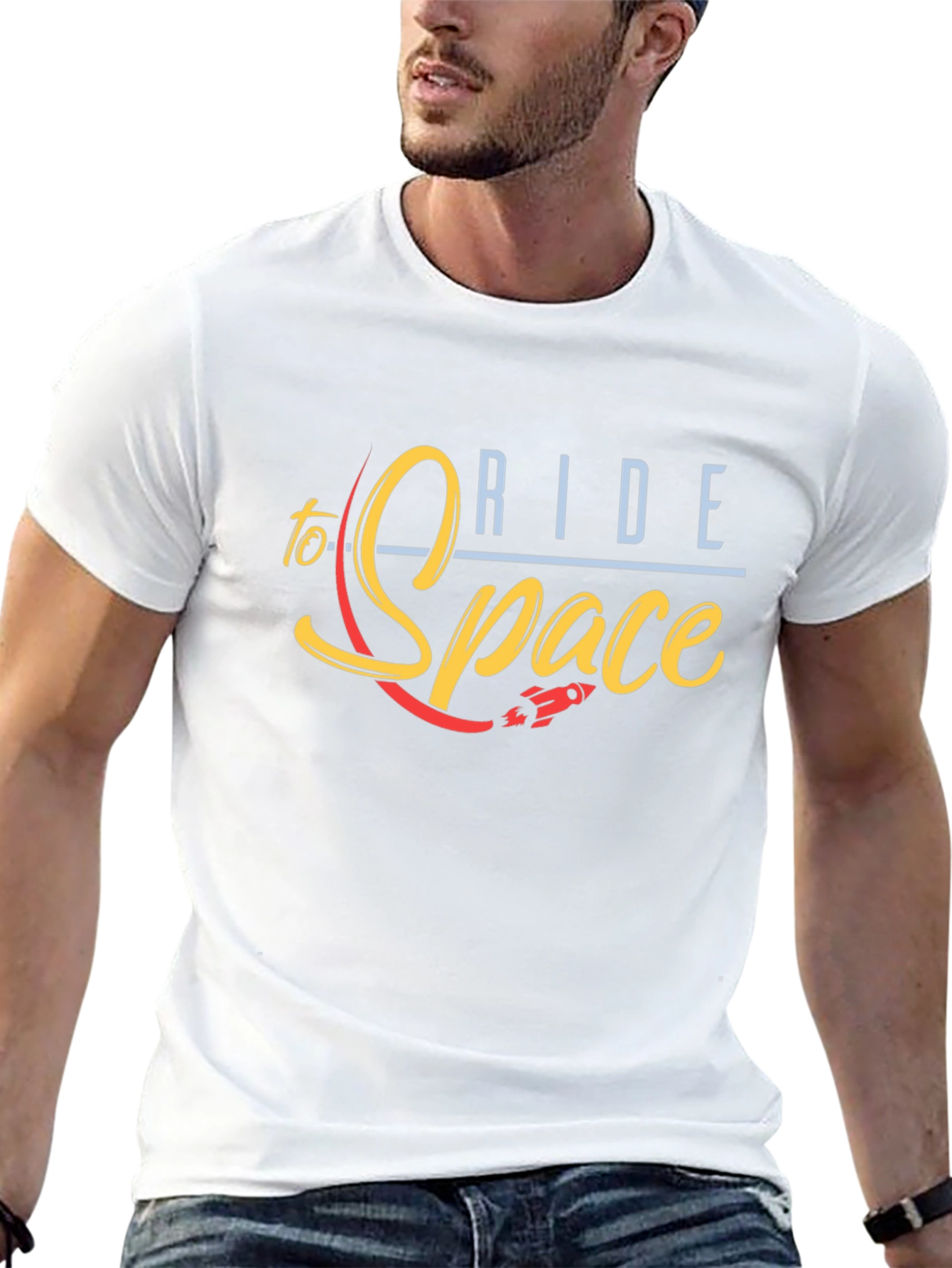 Ride to Space Black Graphic Tee