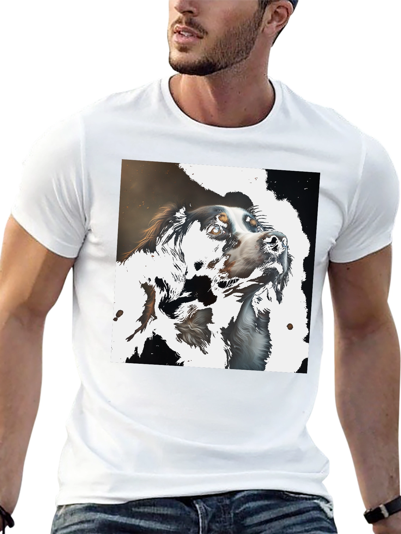 Dog Art T-Shirt - Stylish Canine Graphic Tee