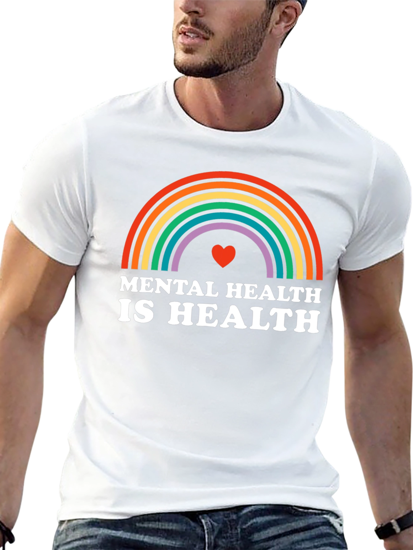 Mental Health Rainbow T-Shirt - Health Awareness Tee