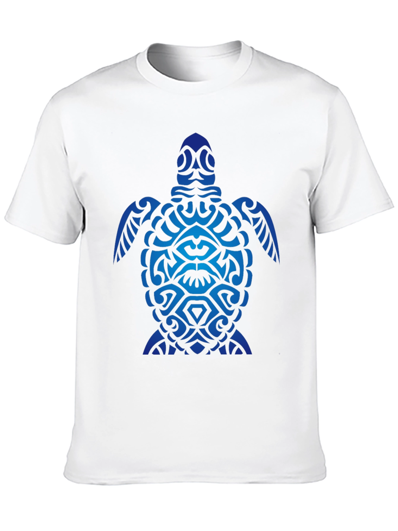 Tribal Turtle Graphic Tee - Black Cotton Blend