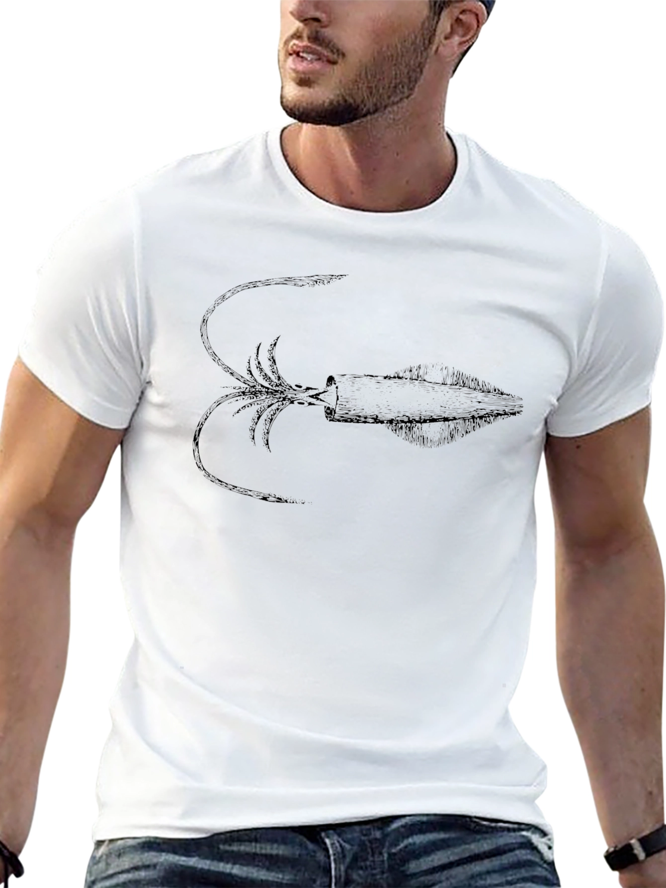Squid Graphic Tee - Black