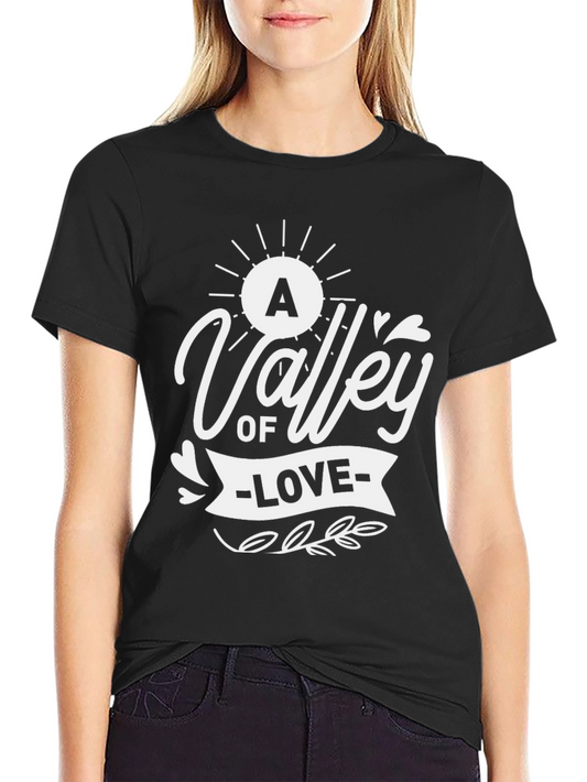 A Valley of Love Graphic Tee - Stylish Black T-Shirt