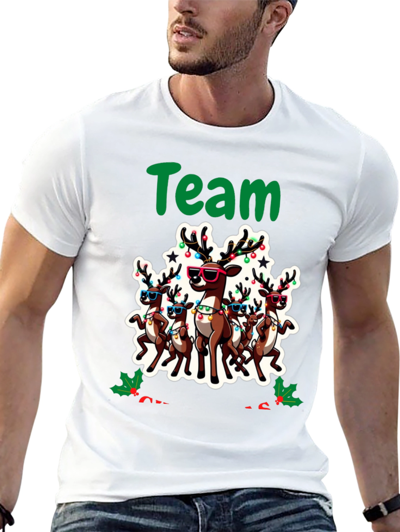 Team Reindeer Holiday Graphic Tee