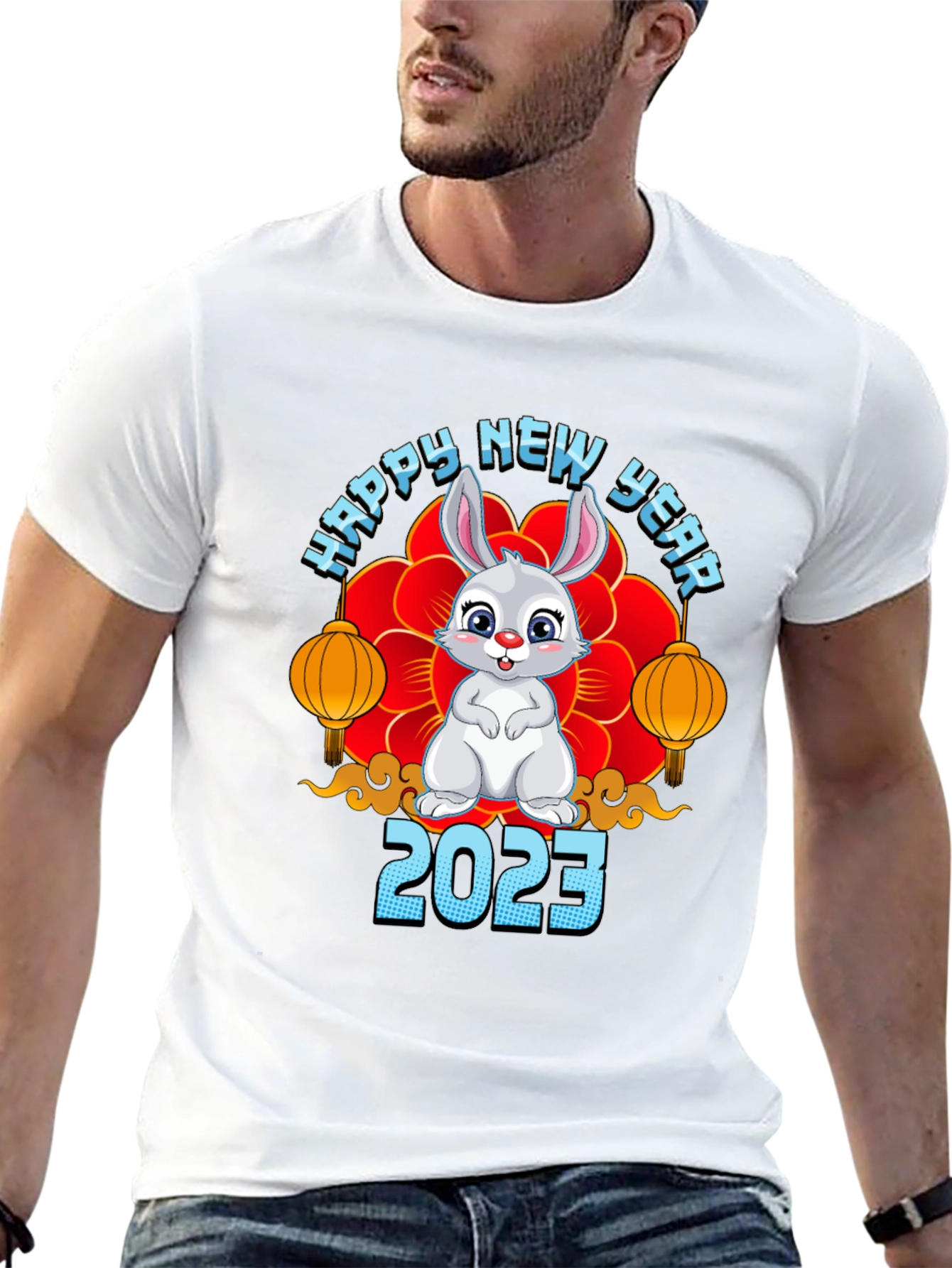 Happy New Year 2023 Rabbit Graphic Tee
