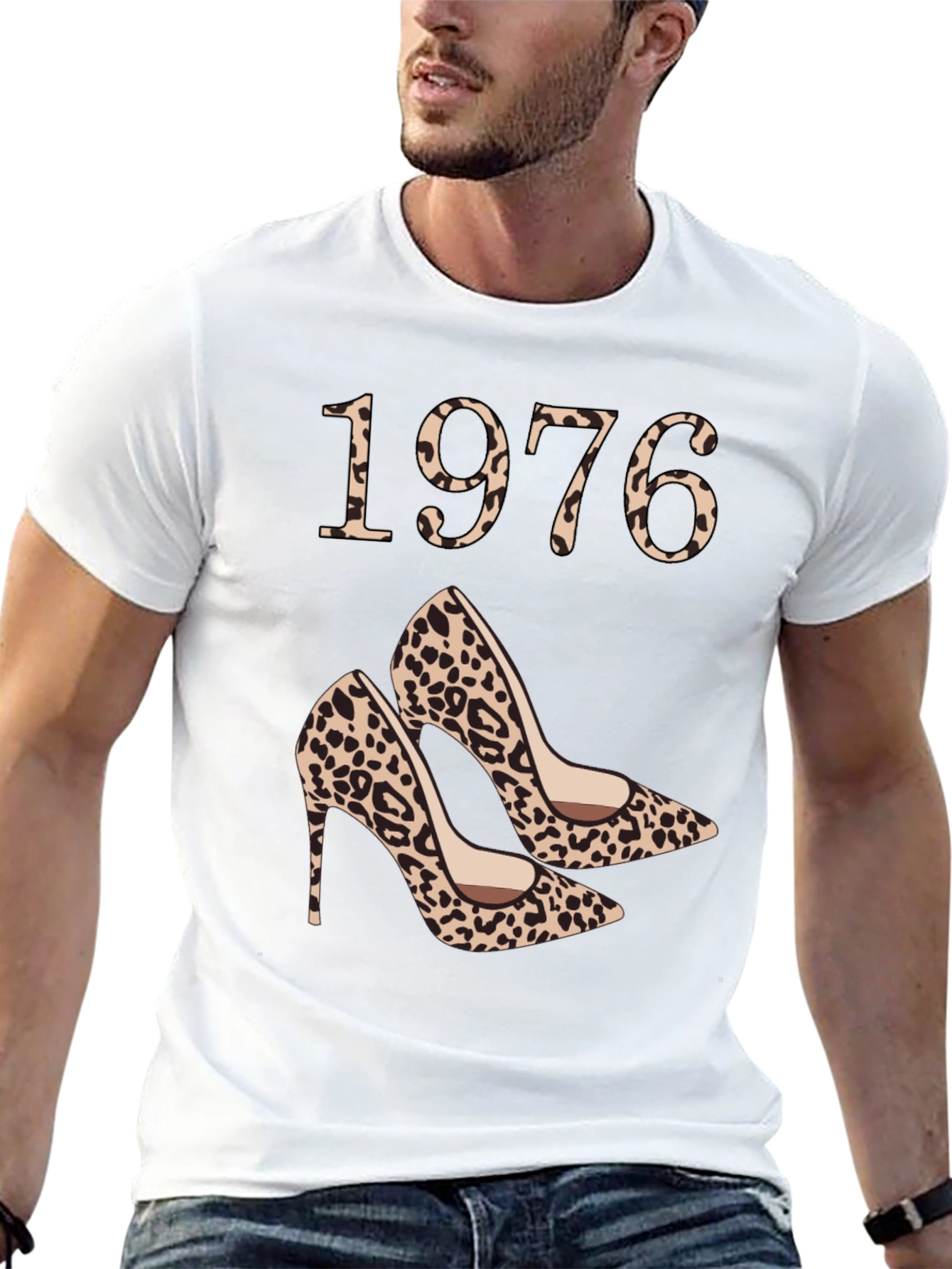 Leopard Print 1976 Stiletto T-Shirt