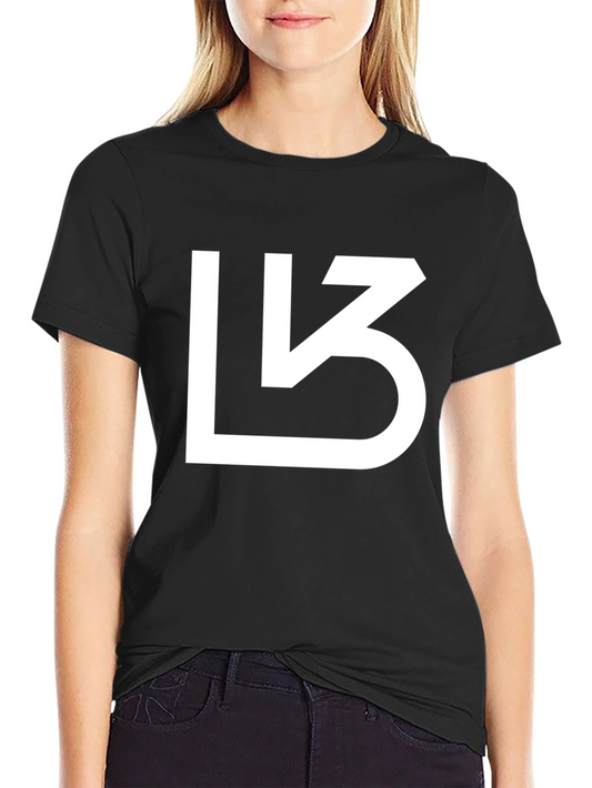 Abstract Logo Black T-Shirt Casual Wear