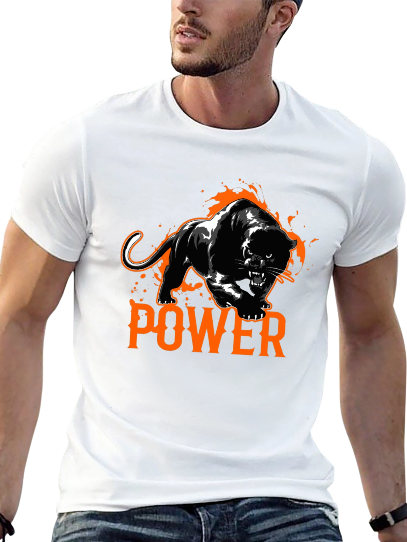 Power Panther Graphic Tee - Black T-Shirt